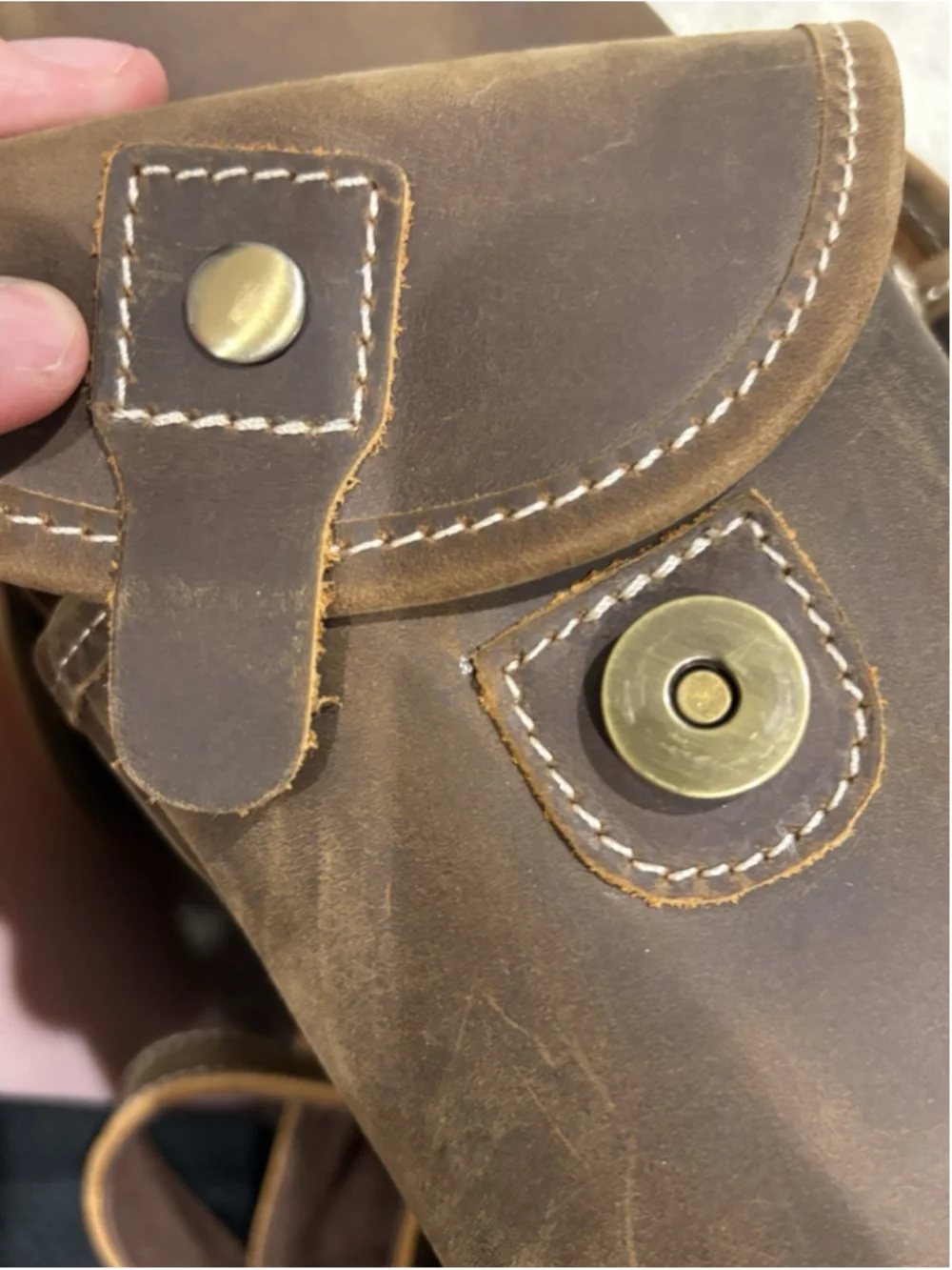 The Asmus Unbranded Brown Leather Backpack Rucksack VERY NICE QUALITY